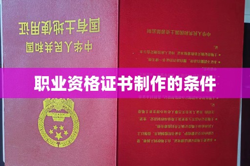 芳苑职业资格证书制作的条件
